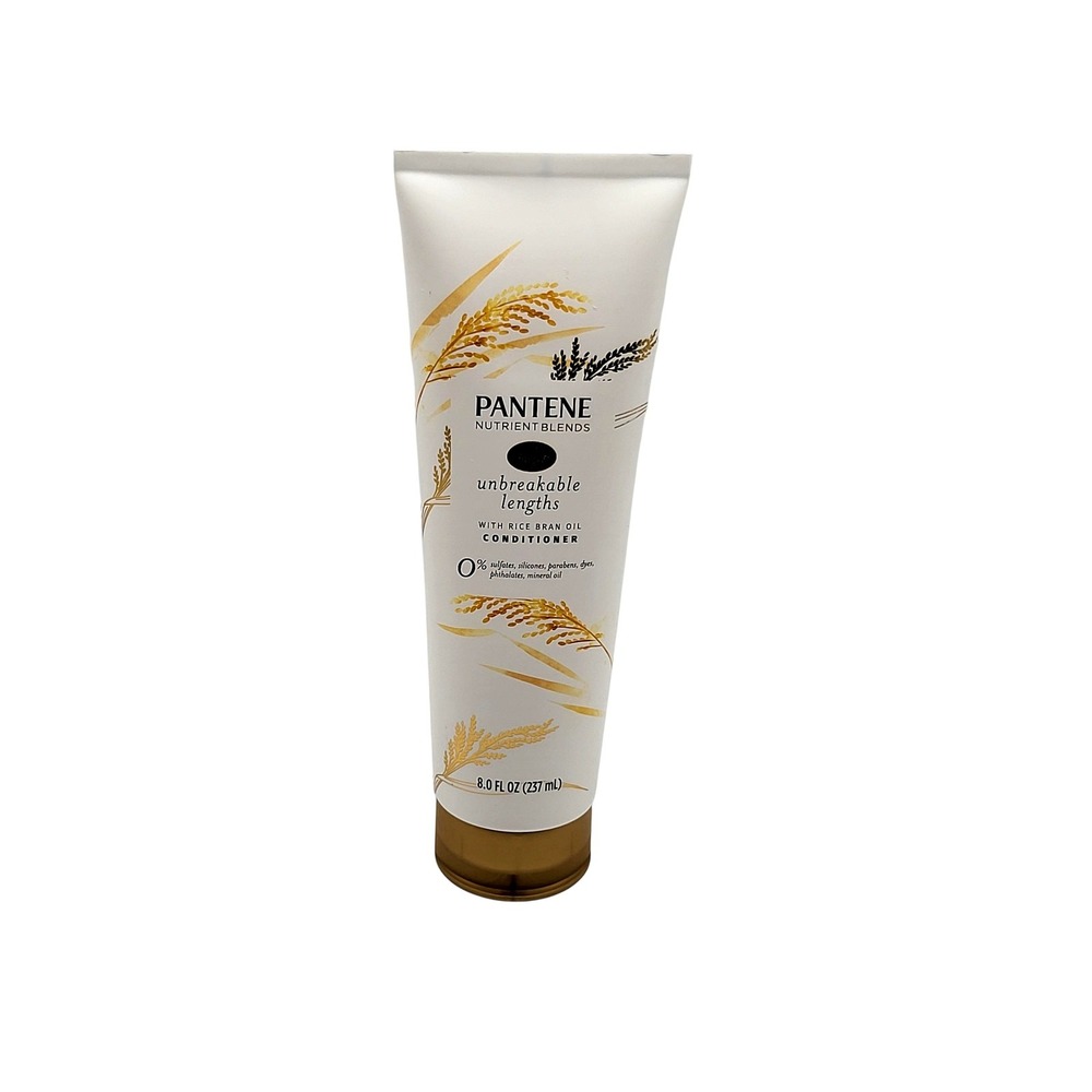 Pantene Unbreakable Lengths‎ Conditioner 8 Oz Rice Bran Oil Sulfate-Free Hair